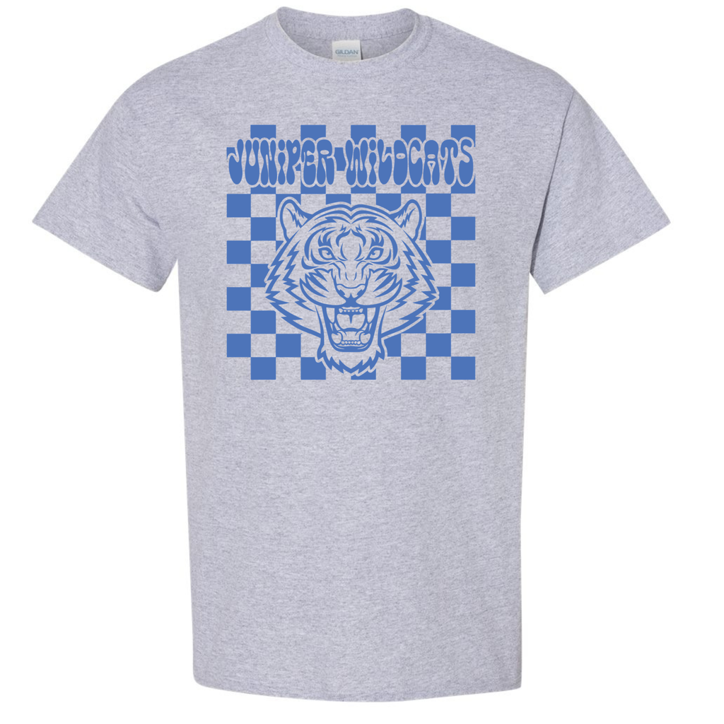 New Blue Wild Cat Short Sleeve