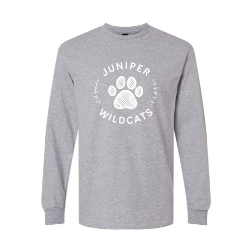 White Paw Print on Long Sleeve
