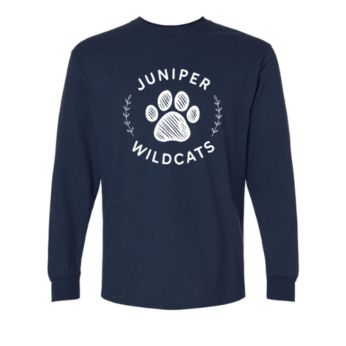 White Paw Print on Long Sleeve