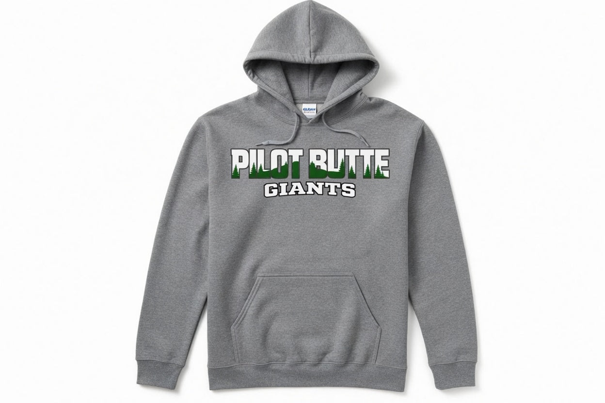 PB White Giants logo on Sports Gray hoodie