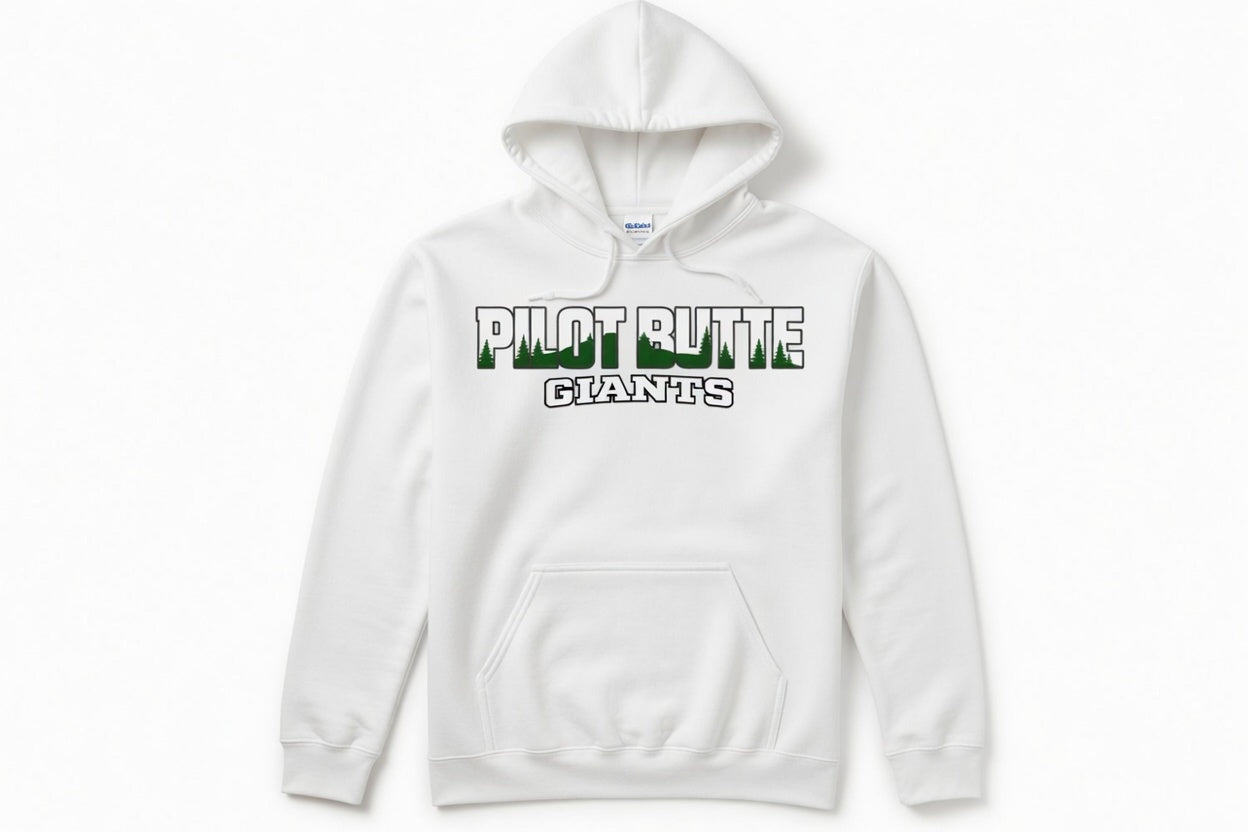 PB - White Giants logo on White Hoodie