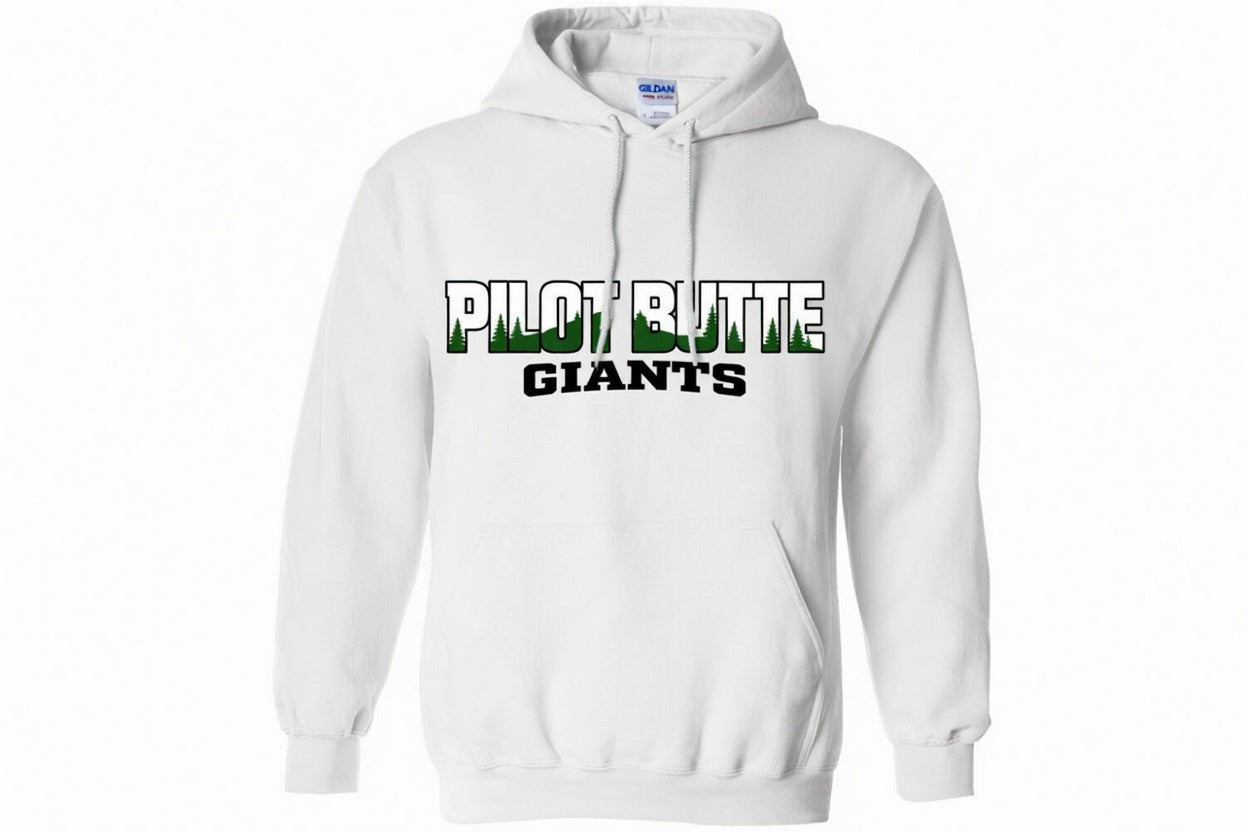 PB Black Giants logo on White hoodie