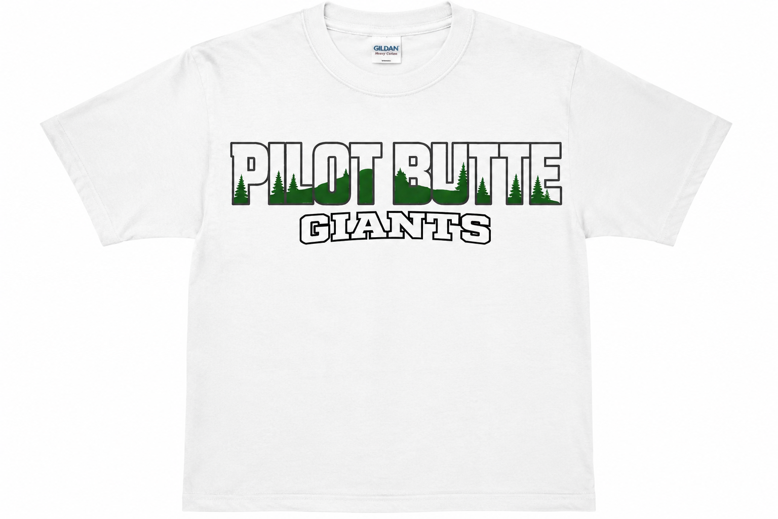 PB - White Giants logo on white T-shirt