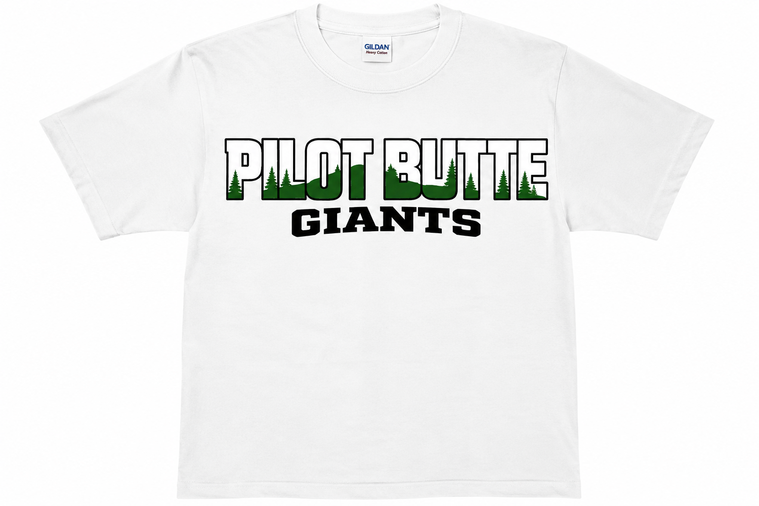 PB Black Giants logo on White T-shirt